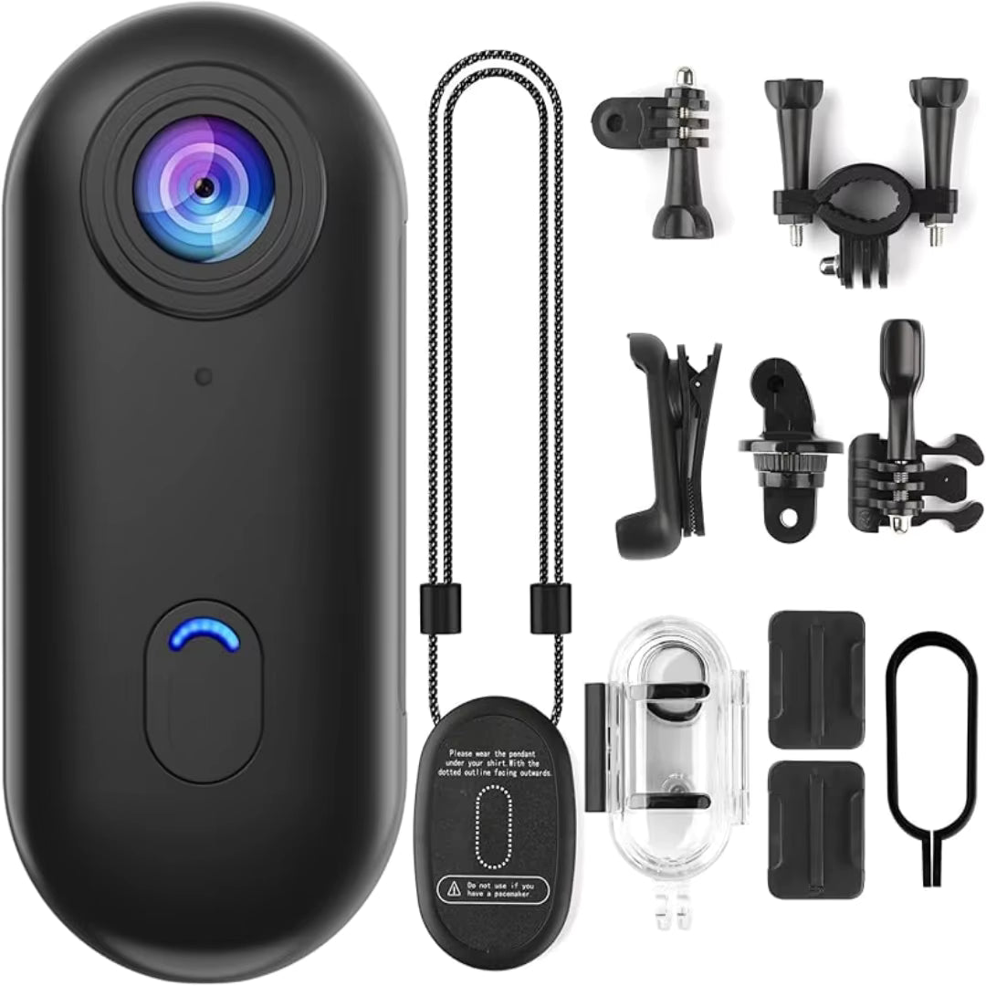 Black 4K Mini WiFi Action Camera Thumb POV Camera Portable Body Cam